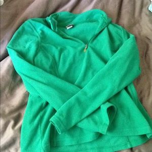 Green zip up sweater